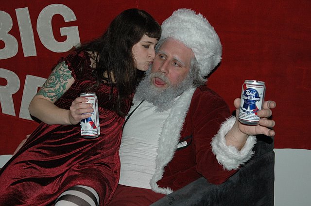 Liz Kissing Santa