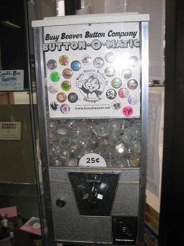 ButtonOMatic The Busy Beaver Button-O-Matic is back at Quimby's!