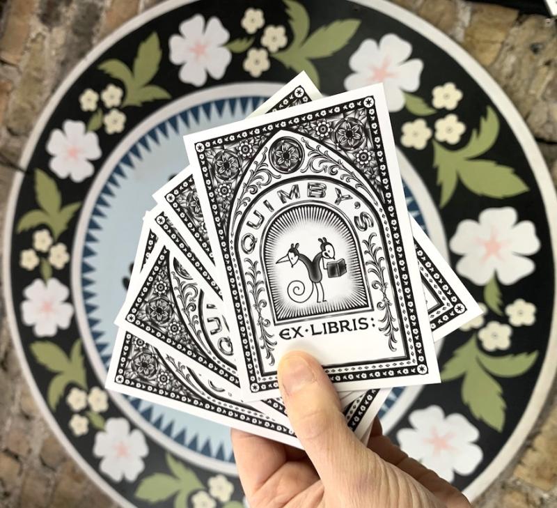 Quimby's x Vichcraft Bookplate Stickers, Set of 5